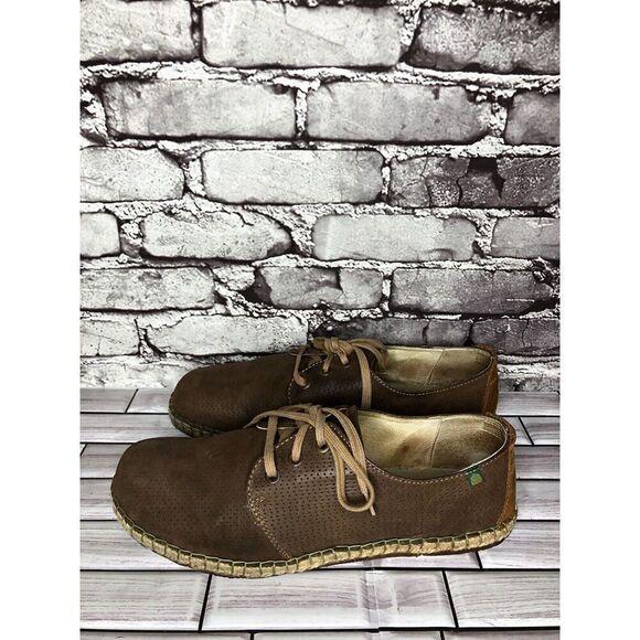 El Naturalista Brown Leather Oxfords Lace Up Sneakers Shoes Men’s Sz 44EU/11M US - Picture 14 of 16